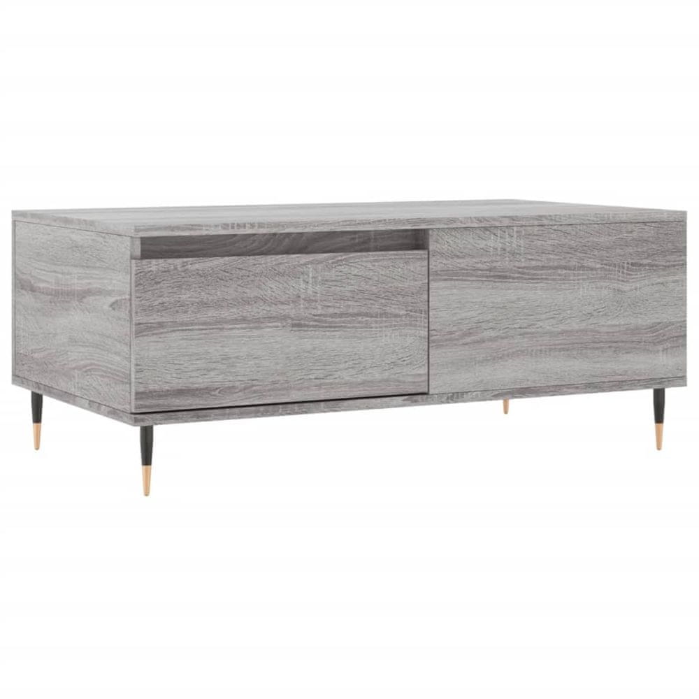 Vidaxl Konferenčný stolík sivý dub sonoma 90x50x36,5 spracované drevo